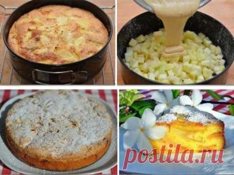 Обалденная шарлотка с яблоками. Справятся с приготовлением даже дети! Готовится быстро, получается вкусно!