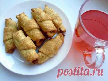 Вкусные твороженные рогалики
