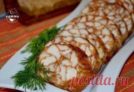 МРАМОРНЫЙ РУЛЕТ ИЗ КУРИНОГО ФИЛЕ