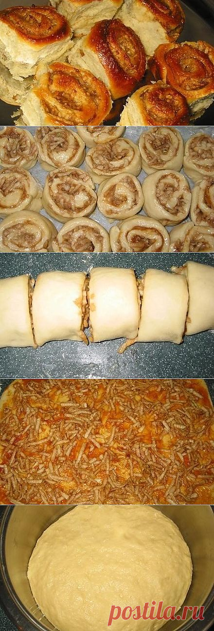 Готовим булочки с яблоком из быстрого теста рецепт