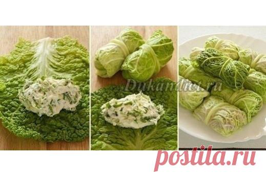 Рулетики с творогом и зеленью