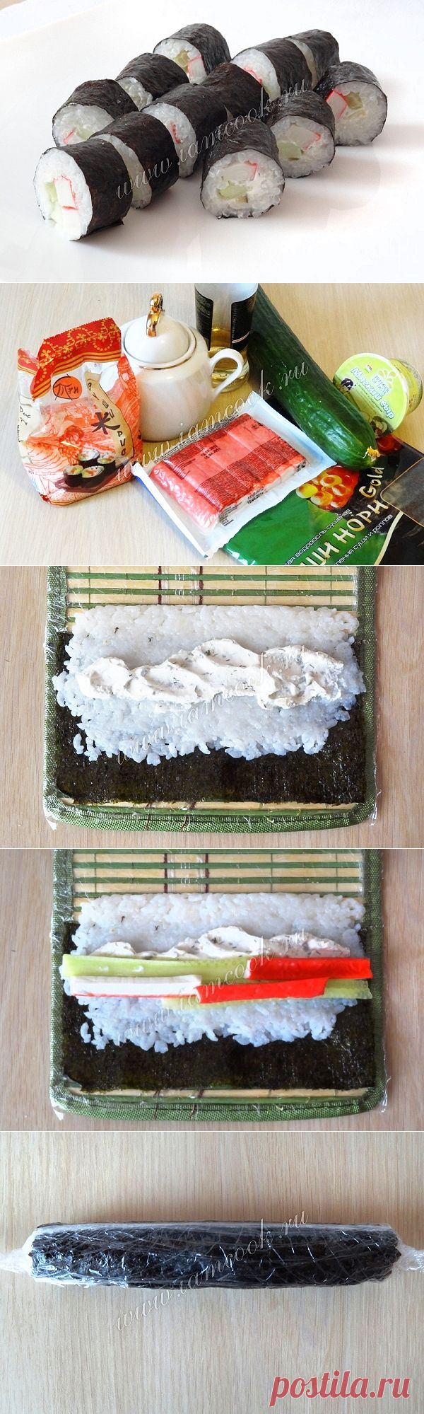 РОЛЛЫ С КРАБОВЫМИ ПАЛОЧКАМИ