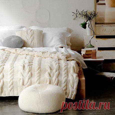 Вязаные пледы и покрывала