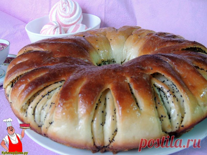 Пирог с маком, изюмом и орехами. | Кулинар дома - Готовим дома