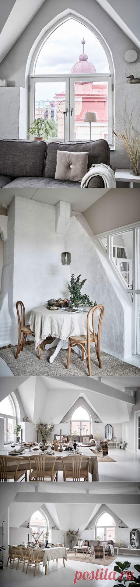 Чердачная квартира с великолепными арочными окнами (86 кв.м.) - Дизайн интерьеров | Идеи вашего дома | Lodgers