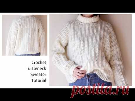 Мастер-класс по вязанию водолазки крючком / Легкий и пушистый