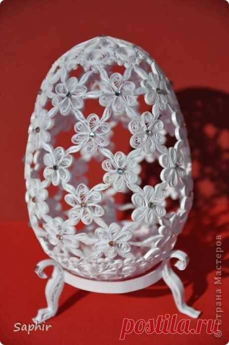 Яйцо РОМАШКОВОЕ со стразами Swarovski