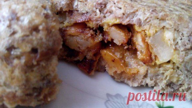 Пирог из мясного фарша с запеченным картофелем | Candy-Time