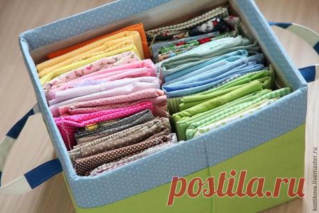 Декоративная коробка для хранения тканей