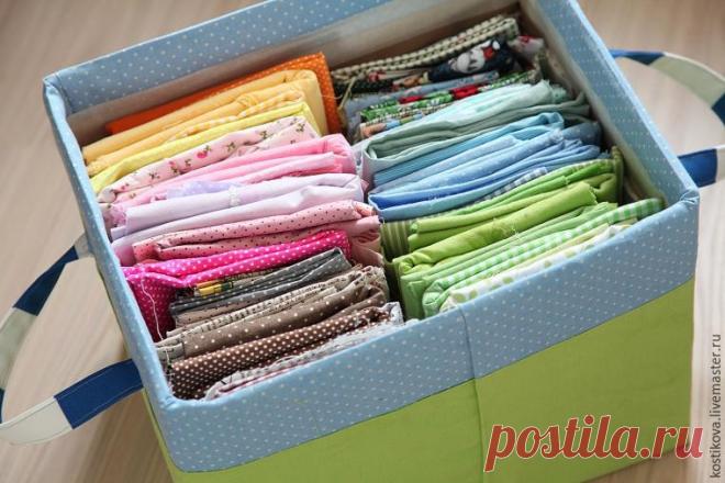 Декоративная коробка для хранения тканей