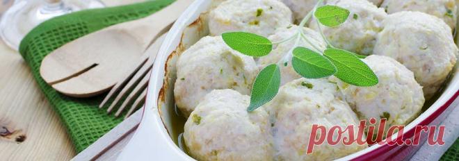 Рыбные тефтели в сметане • Рецепт Вкусные, нежные и сочные рыбные тефтели в сметане, запеченные в духовке.