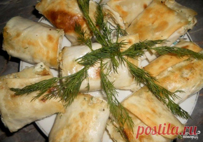 Рулет с творогом из лаваша - пошаговый кулинарный рецепт с фото на Повар.ру