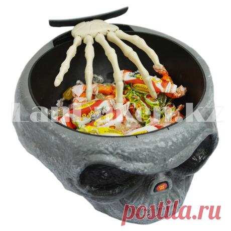 Страшная конфетница Череп для Хэллоуина купить