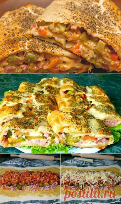 Для любителей выпечки из слоеного теста рецепт вкуснейшей горячей закуски.