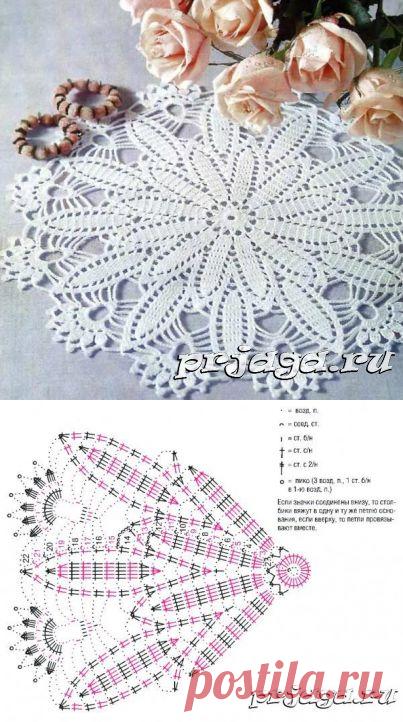 Схема салфетки «Ромашка»