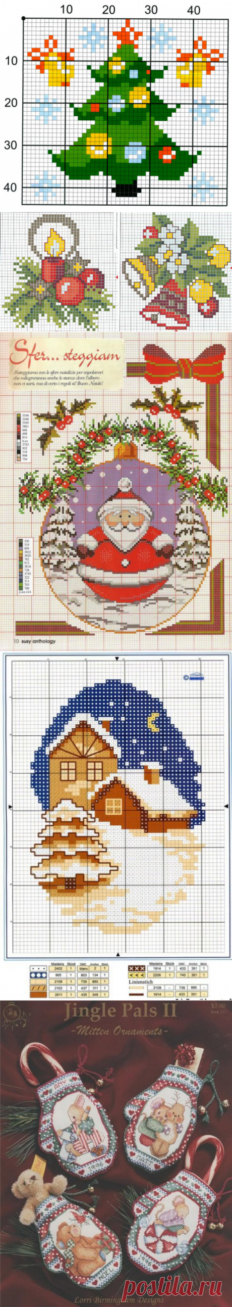 Новогодняя вышивка крестиком