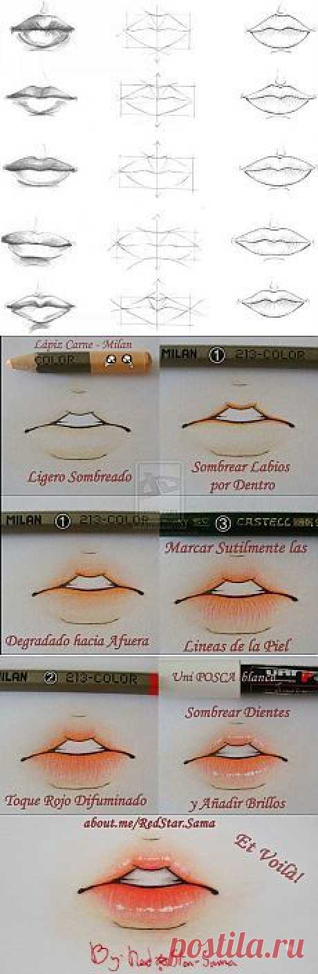 Learn to paint the doll's mouth