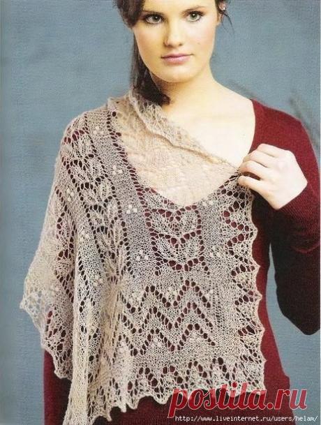 Палантин 
Дизайнер — Нэнси Буш (Nancy Bush), модель была опубликована в книге "Knitted Lace of Estonia".
Этот ажурный палантин создан по мотивам шалей из коллекции Национального Эстонского Музея.