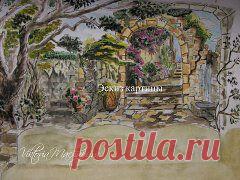 Проект. Итальянский дворик. Этапы и детали.