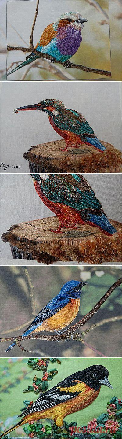 Анималистика Elzaz Embroidery. Невероятная вышивка гладью
Эльза живет в Кейптауне, в Южной Африке, занимается анималистической гладью.
