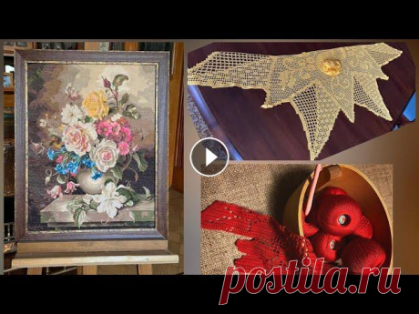 Моя неделя - Филейное вязание и Оформление вышивки/вязание крючком/вышивка Покажу, что же я выбрала для вязания в ближайшее время: модель, пряжу, крючки Что и сколько связала за эту неделю А еще покажу как я оформила вышивки,...
