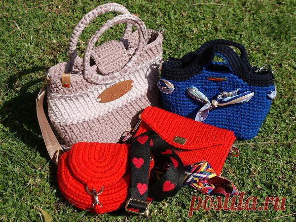 Модные сумки вязанные крючком: 9 различных вариантов