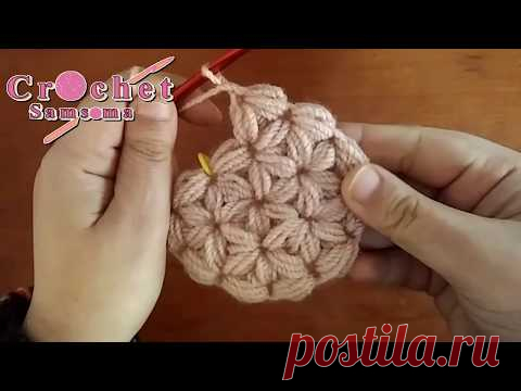 كروشيه دائرة بغرزة الياسمين  // crochet circle with yasmin stitch