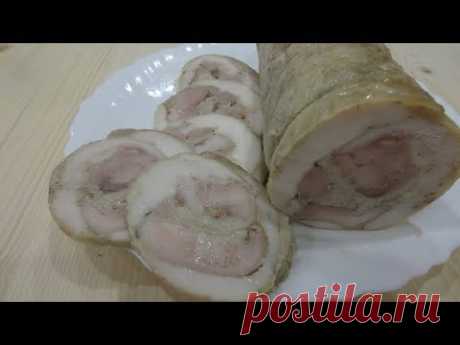 КУРИНЫЙ РУЛЕТ.  ДОМАШНЯЯ КОЛБАСА ИЗ КУРИЦЫ