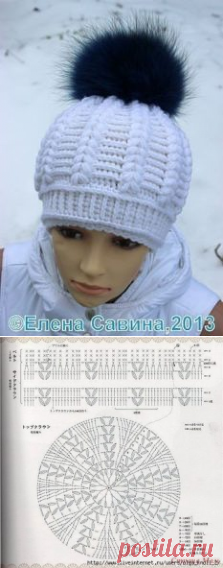 Очаровательная шапка крючком - Все своими руками