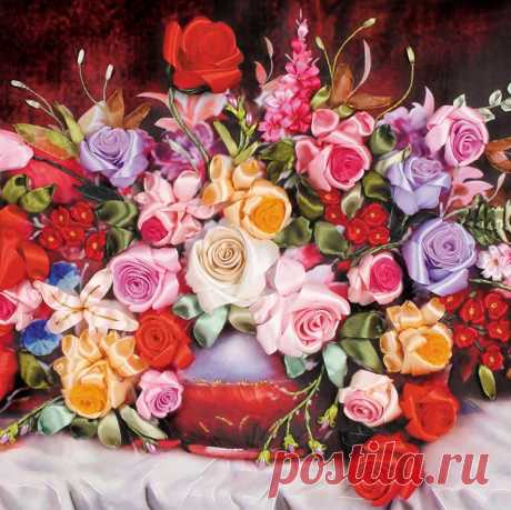 Bышивке 100 X 55 см роуз печать 3d картины купить на AliExpress