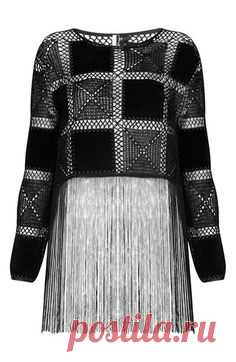 Topshop Fringed Crochet Top | Nordstrom