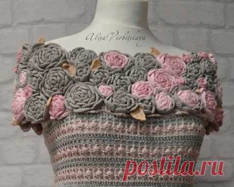 Boho Wedding Dress Party dress Boho Gift fashion dress Lace Crochet Irish crochet  Rose Boho dress flower girl dress Handmade Beach Wedding Boho Wedding Dress Party dress Boho Gift fashion dress Lace Crochet Irish crochet Rose Boho dress flower girl dress Handmade Beach Wedding Dress linked from cotton yarn. The top part of a dress from roses is sewn by an elastic elastic band. Delicate color of gray and pink yarn. Dress steamed, yarn shrinkage will be no more!  The dress ...