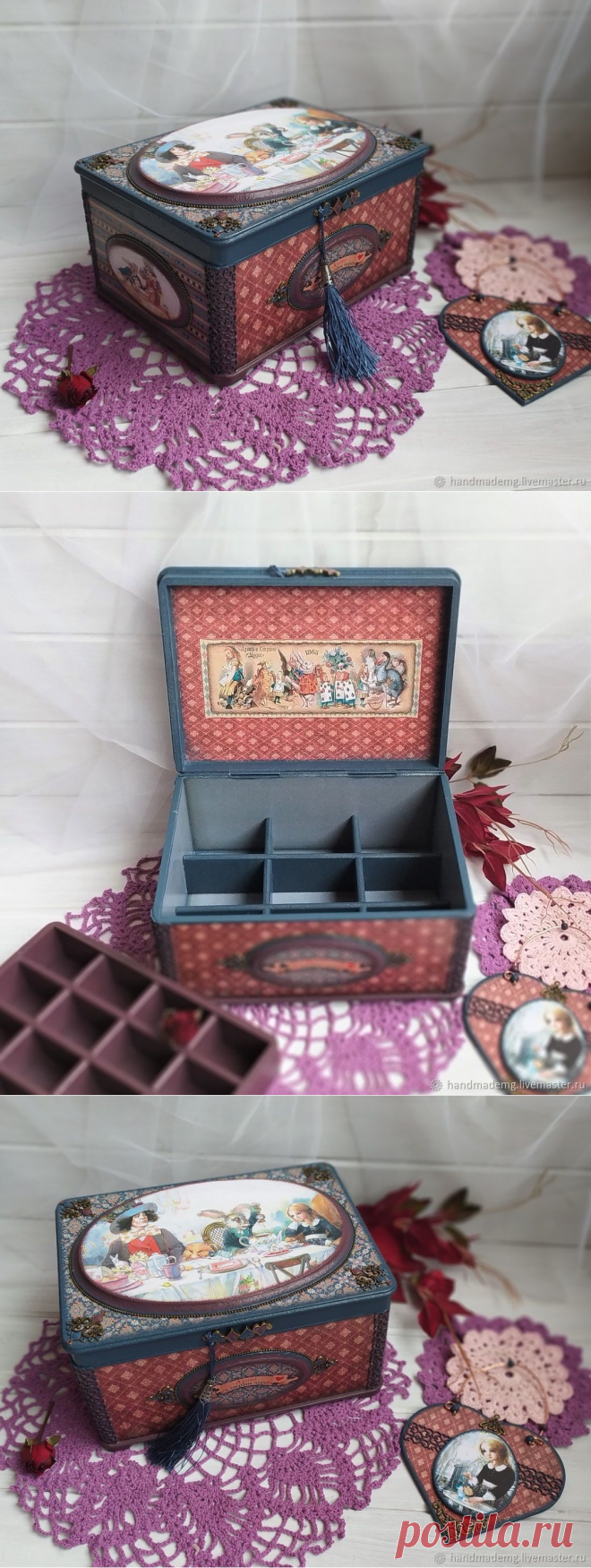 Шкатулка Алиса в стране чудес – купить на Ярмарке Мастеров – PYO66RU | Шкатулки, Москва