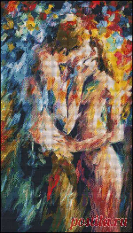 Last Kiss - Counted Needle Point and Cross Stitch Chart Patterns Last Kiss    CROSS STITCH PATTERN: (Pic 1 & 2)    14 Count cloth and 34 DMC threads are used. Completed the measurements are ( W by H) 10.71 by 18.79 (150 x 263). NEEDLE POINT PATTERN: (Pic 3 & 4)    12 Mesh canvas and 34 Anchor R Tapestry Wool is used. Completed the measurements ( W by H): 12.50 by 21.32 (150 x 263). Included is a Cover page, 2 Instructional charts listing threads and yarns used and a PDF co...