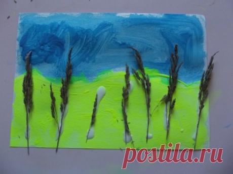 Поле с колосками . - Поделки с детьми | Деткиподелки