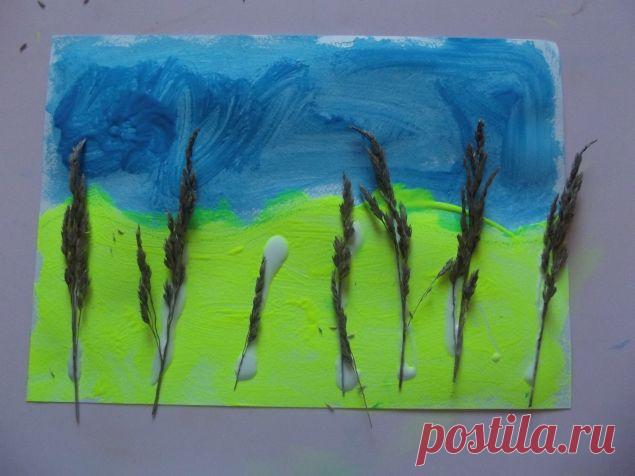 Поле с колосками . - Поделки с детьми | Деткиподелки