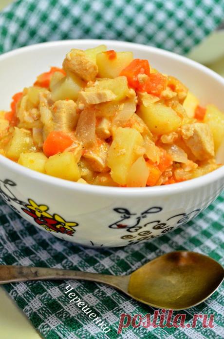 Наслаждение вкусом: Картофель, тушеный в мультиварке с курицей и овощами