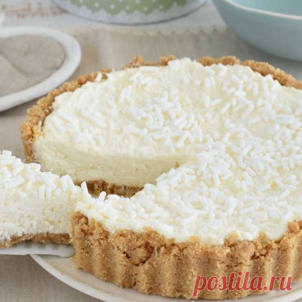 Ангельский кокосовый чизкейк без выпечки
