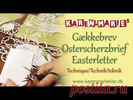 Osterscherzbrief Technik / Gækkebrev Teknik / Easter letter - Karen Marie Klip & Papir