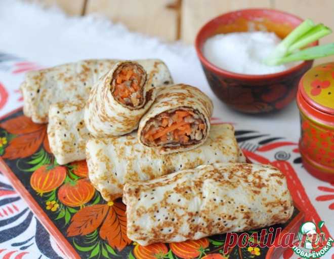 Закусочные блины от невестки – кулинарный рецепт
