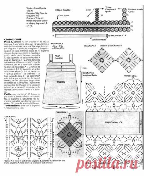 Платье сарафан крючком для теплой летней поры | ЕЛЕНА ВЯЗАЛОЧКА — Вязание Спицами и Крючком | Лучшие Схемы и Модели Бесплатно