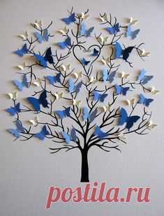 UNmatted / UNmatted / UNframed, this TREE of 3D BUTTERFLIES would be a very special gift for parents or grandparents who are celebrating an anniversary or other special occasion. BUTTERFLIES are created especially for your family in SIZES + COLOURS to represent EACH generation [