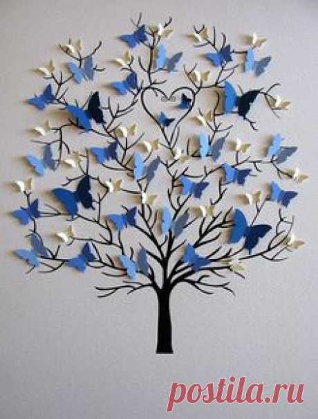 UNmatted / UNmatted / UNframed, this TREE of 3D BUTTERFLIES would be a very special gift for parents or grandparents who are celebrating an anniversary or other special occasion. BUTTERFLIES are created especially for your family in SIZES + COLOURS to represent EACH generation [