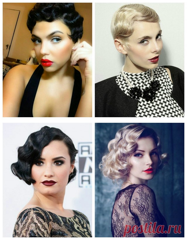 Ретро волны на короткие волосы. Прически на короткие волосы с волнами фото