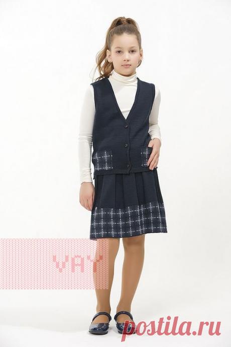 Школьная форма от марки VAY. Юбка для девочки школьная от VAY (артикул 183-7116), цветовое решение т.синий/св.джинс/т.серый. Ещё больше школьной формы марки ВЭЙ на наших сайтах. Официальное представительство бренда VAY: купить в розницу в магазине Согревай.ру https://www.sogrevay.ru, оптовые закупки на Ньювэй.ру https://www.newvay.ru