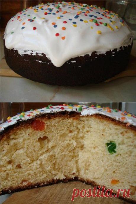 Кулич на сливках (пошагово)