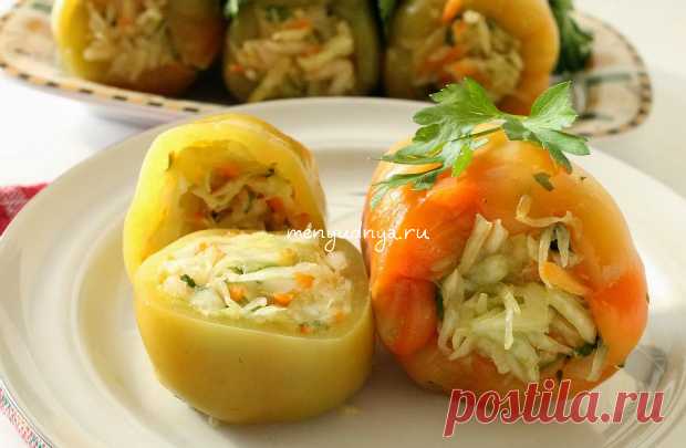 Квашенный перец фаршированный капустой с овощами - Меню Дня - menyudnya.ru
