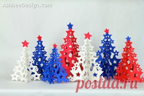Как вырезать елку из бумаги по схеме