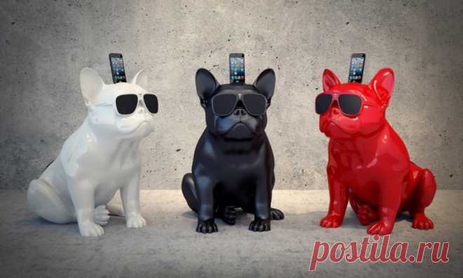 Колонки для iPhone AeroBull
 
Компания Jarre Technologies, которую основал легендарный музыкант Жан-Мишель Жарр (Jean Michel Jarre), выпустила стильные bluetooth-колонки для iPhone. Колонка мощностью 100 Вт в виде бульдога обладает двумя динамиками, одним сабвуфером и стоит 999 фунт