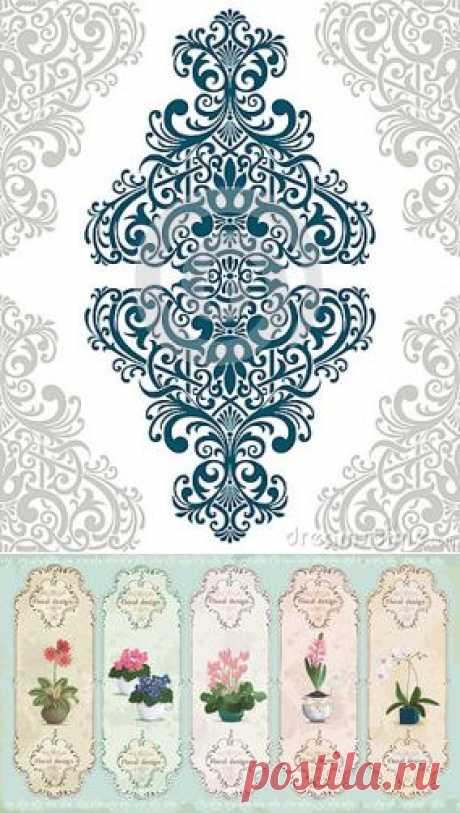 Вектор Урожай богато границу рамки Крышка карты роялти стока - Изображение: 25523245